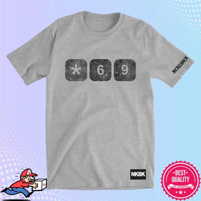 Official Nickelback Merch Nickelback *69 Heather Gray Shirt Nickelback Apparel