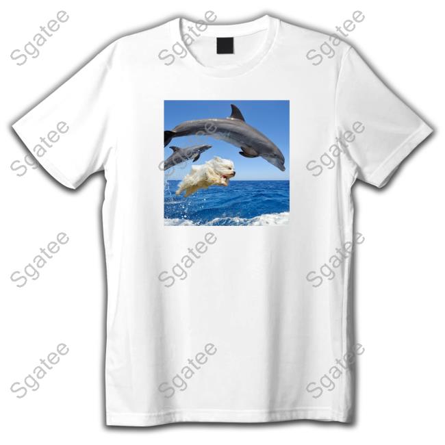 Official Sebastian Vettel Dog Riding The Waves With The Dolphins T-Shirt