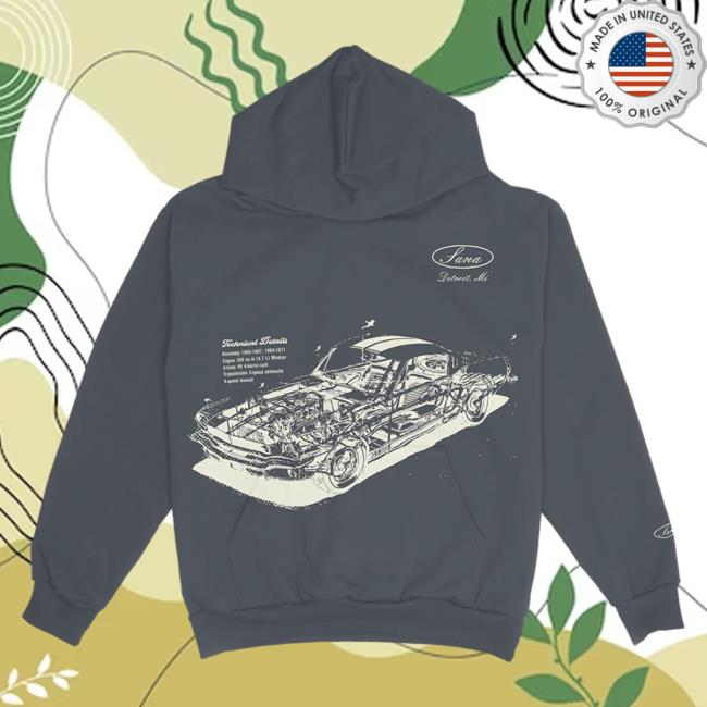 Official Sana Detroit Red Wings Sana Detroit '67 Mustang Crewneck - Dolphin Blue