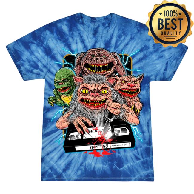 Official Cavity Colors Ghoulies II Vhs Horror 3D Tie Dye Crewneck Cavitycolors