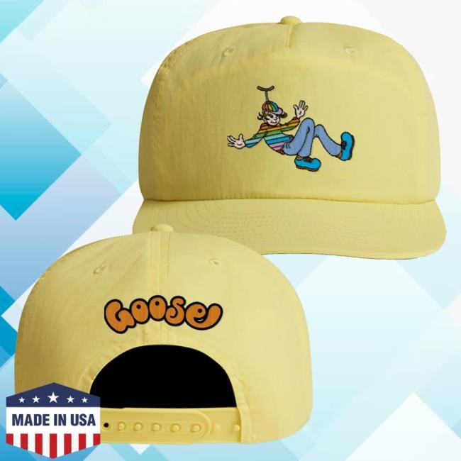 Official Goose The Band Merch Rainbow Kid Surf Cap Gold Goosetheband