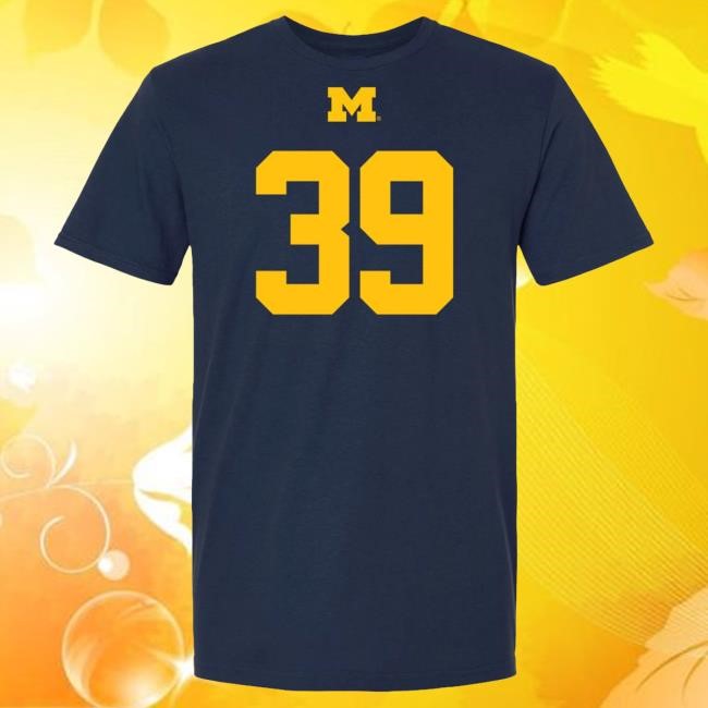 The M Den Michigan Wolverines #39 Max Reyes Student Athlete Blue Football Hot Shirt