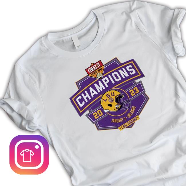 2023 Citrus Bowl Champions Lsu Tigers Shield T-Shirt