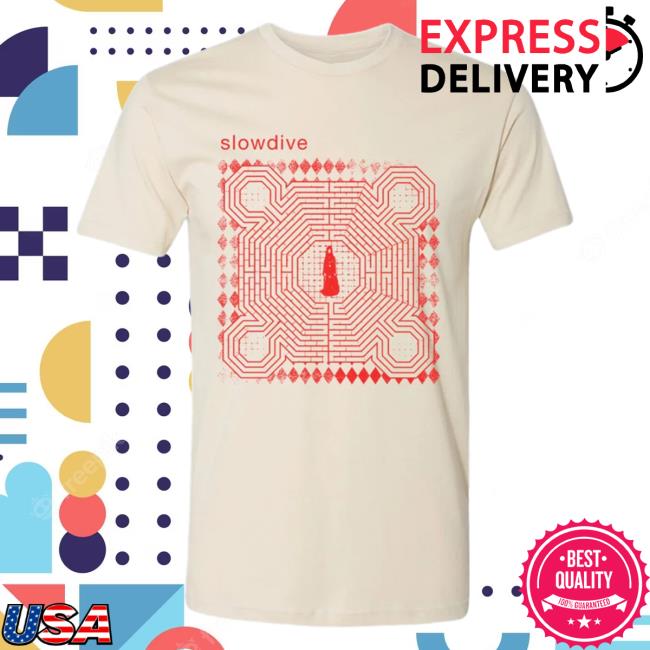Official Slowdive Merch Natural Red Texture New Shirt