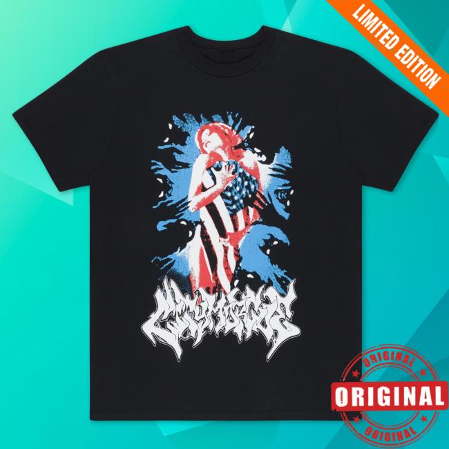 Official City Morgue Merch Store Shop My Bloody America Flag T Shirt Citymorgue