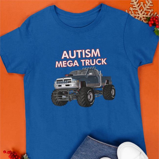 Autism Mega Truck Shirt Monster Truck