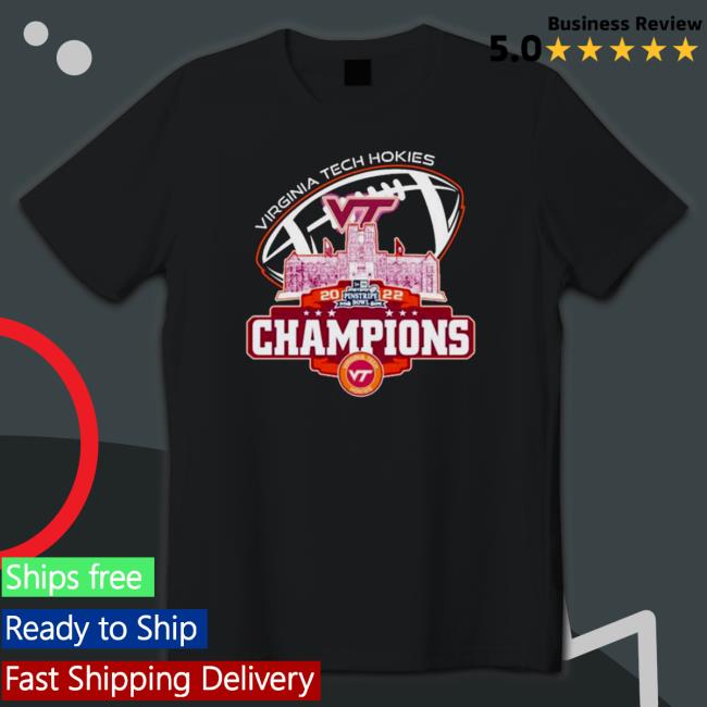 Official Virginia Tech Hokies City Pinstripe Bowl City 2022 Champions Shirt Virginia Tech Hokies City Pinstripe Bowl City 2022 Champions Tee