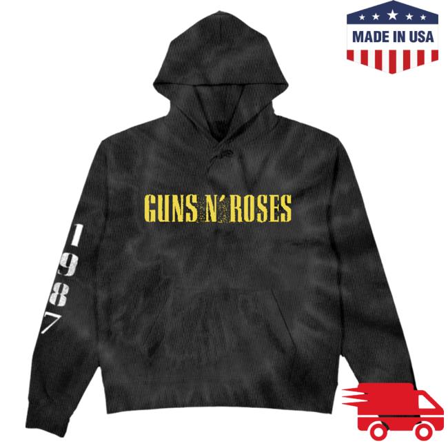 Official Gnr Merch Store Gn'r Black Tie Dye Crew Gnrmerch