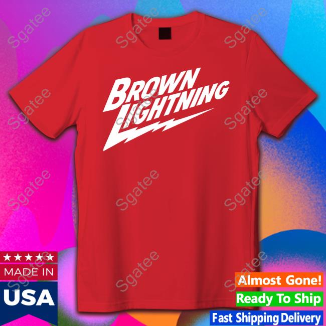 Brown Lightning T Shirt Brown Lightning Hooded Sweatshirt