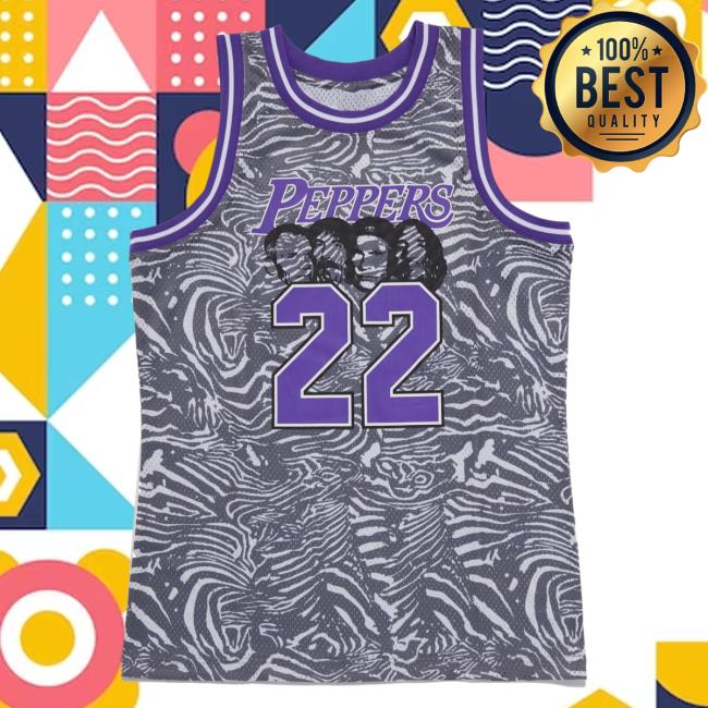 Official Red Hot Chili Peppers Peppers Basketball Jersey T Shirt