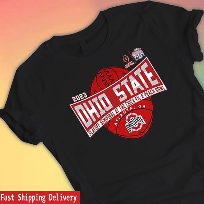 Official Ohio State Buckeyes 2023 CFP Semifinals Chick-fil-a Peach Bowl Hoodie