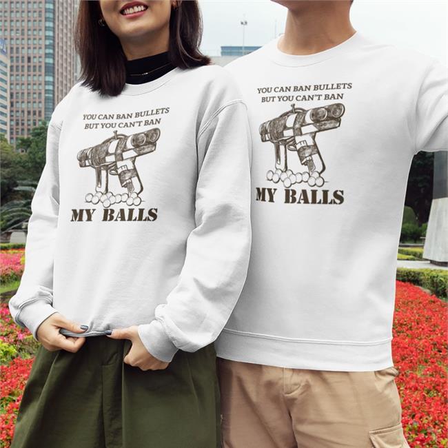 Bunker Branding Co Store You Can Ban Bullets But You Can’T Ban My Balls Japanese Pipe Gun Shirt