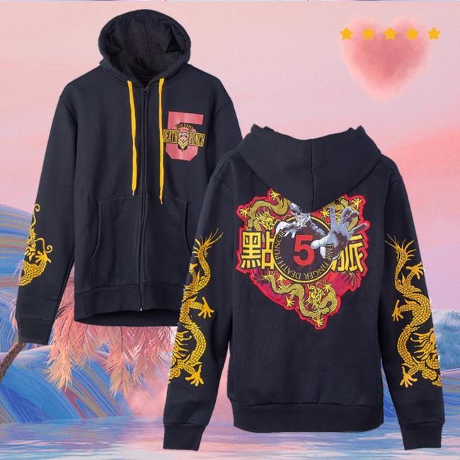 Official Five Finger Death Punch Merch Store Kung Fu Tattoo Zip Popover Hoodie Five Finger Death Punch Clothing Shop