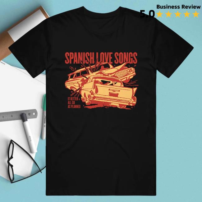 Spanish Love Songs Merch Car Crash Black Long Sleeve T Shirt