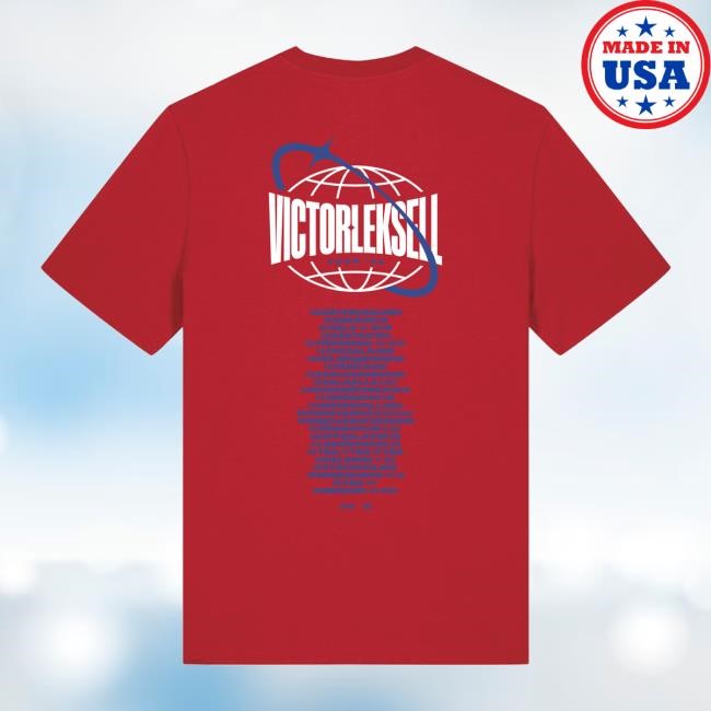 Victor Leksell Official Merch Store Tour Essential T Shirt Red Victor Leksell Clothing Shop
