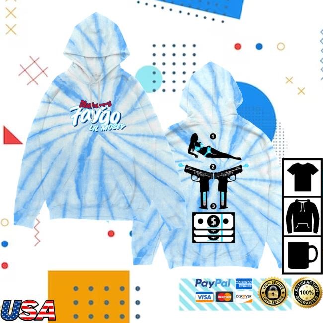 Lil Mosey Official Merch Shop Blueberry Faygo Lil Mosey Tye Dye Blue Swearter Hoodie