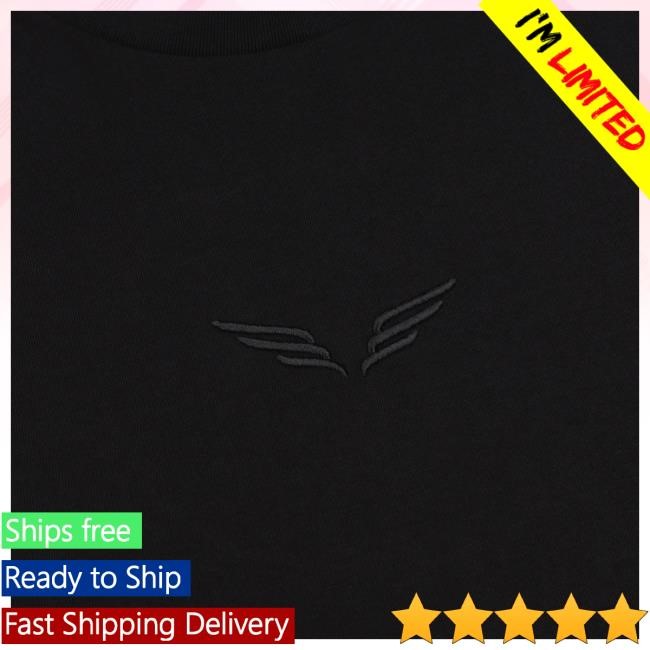 Official Mumford And Sons Merch Black Embroidered Wings Hot Shirt