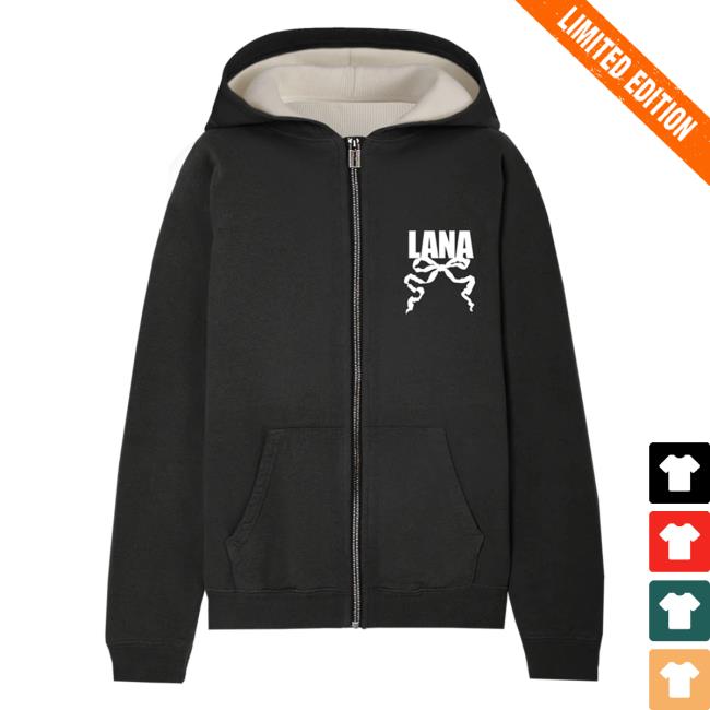 Official Lana Del Rey New Store Shop Merch Black Zip-Up Logo Vintage Hoodie