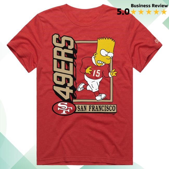 Official San Francisco 49ers Homage x The Simpsons Youth Tee - Scarlet