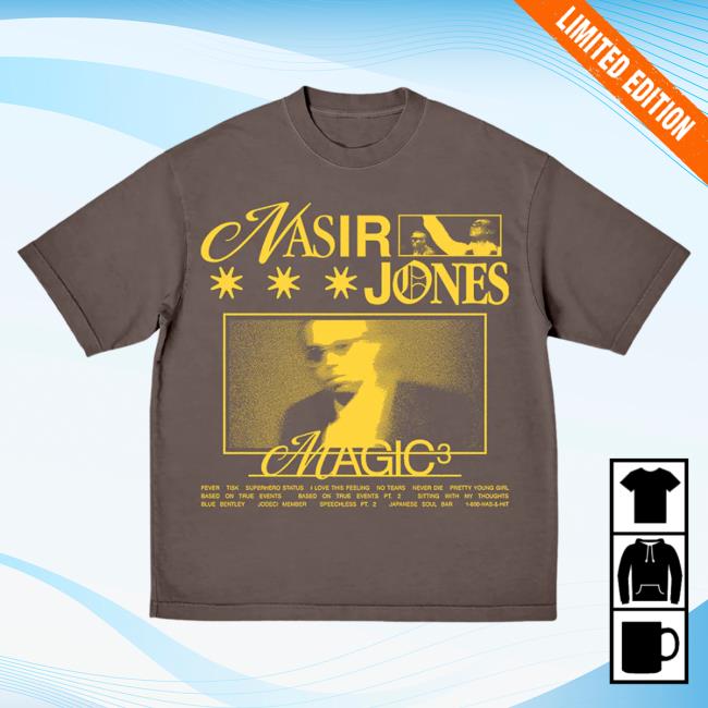 Official Nasir Jones Shop Nas Merch Magic 3 T Shirt I Nasirjones