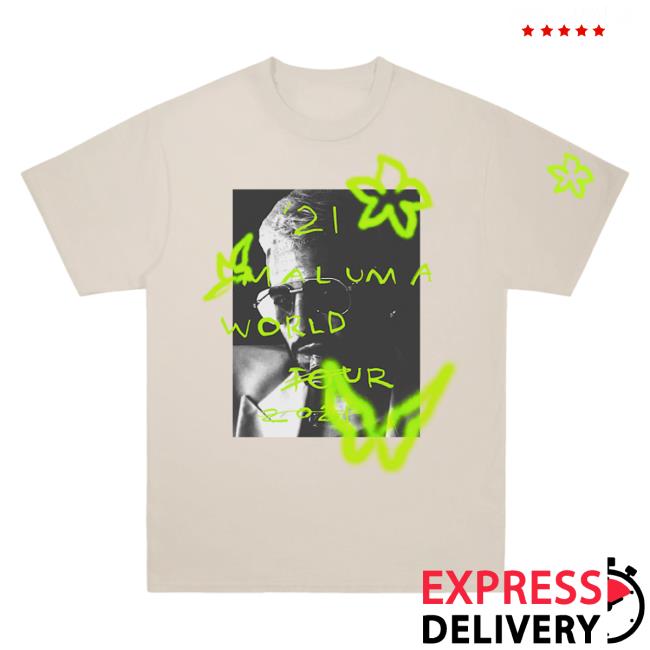 Official Maluma World Tour Tees Natural