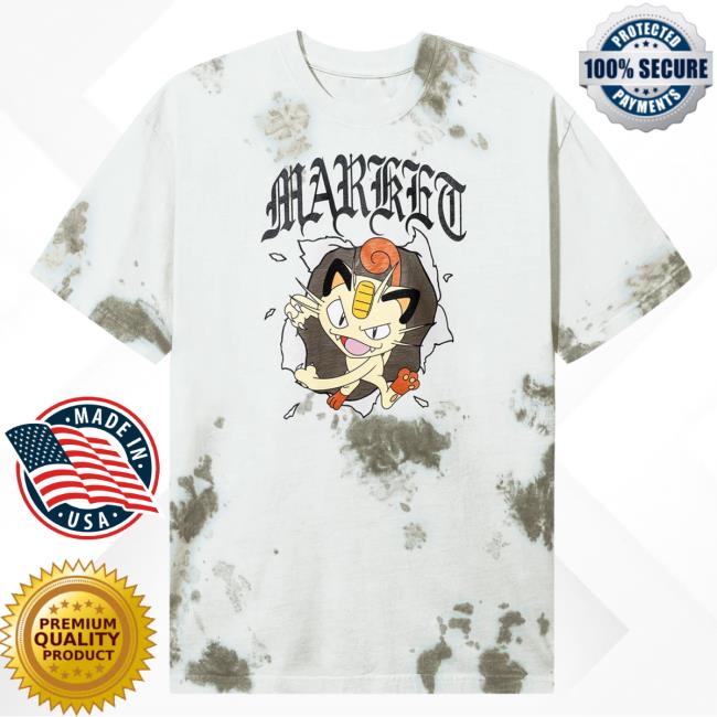Official Pokemon Meowth Dye Tees