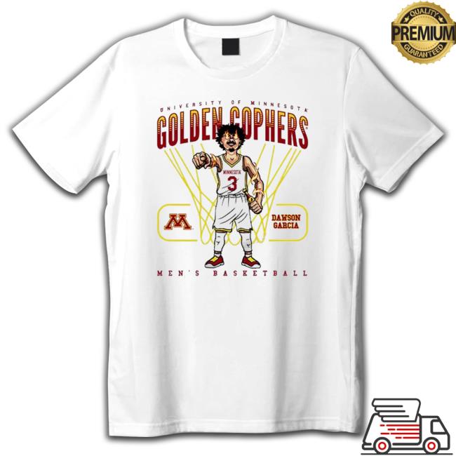 Official Dawson Garcia University Of Minnesota Golden Gophers NCAA Basketball Tee Shirt