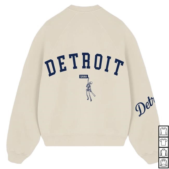 Official Sana Detroit Merch Store Sana X Skubal Ballpark Sweater - Cream