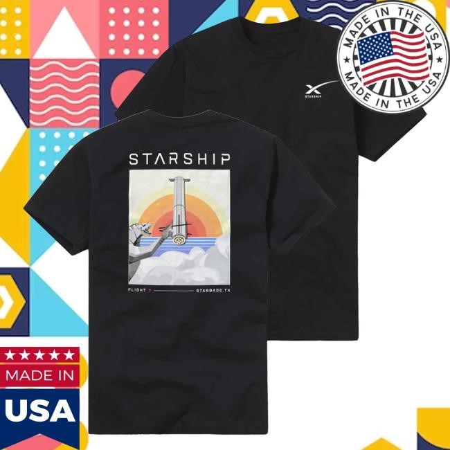 Starship Flight 7 New Tee SpaceX Merch