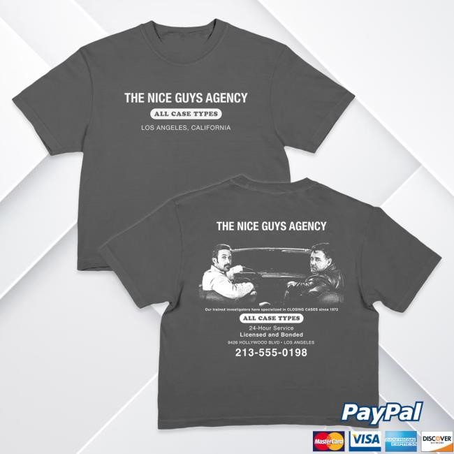 Official Super Yaki The Nice Guys Agency - Boxy Shirts SuperYaki