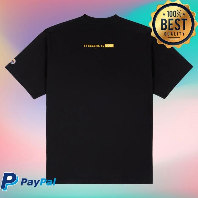 Official Golf Wang Merch Steelers Cutout Tees Black by Golf Wang x NFL