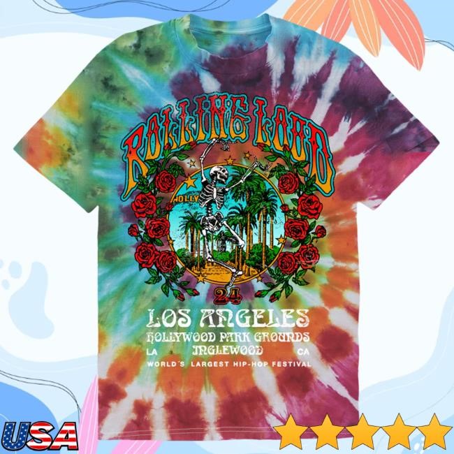 RL LA 24 Sunshine State. Tiedye Tee Shirt Rolling Loud Shop