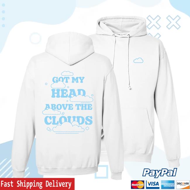 Official JVKE Store Shop Merch Clouds White Pullover Sweartshirt Hoodie JVKE Clothing Apparel