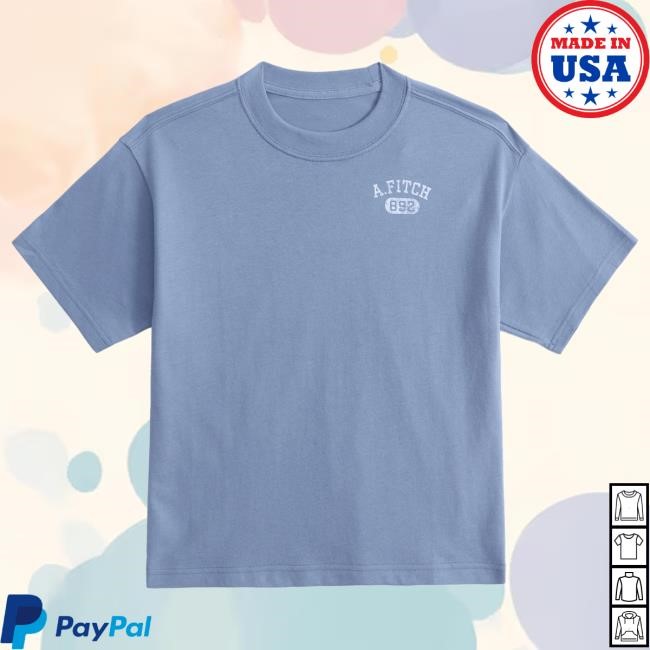 Essential Sky Logo Tee Premium Abercrombie And Fitch Look