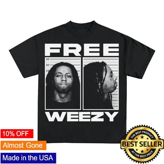 Official Icy Shop Merch Lil Wayne "Free Weezy" Shirt 2024