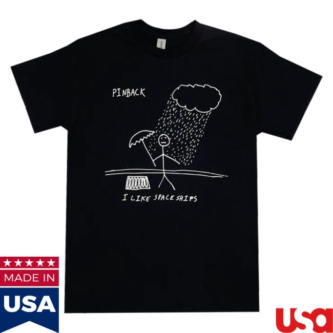 Official Pinback Merch Pinback Rainy Day Black Shirt Hellomerch