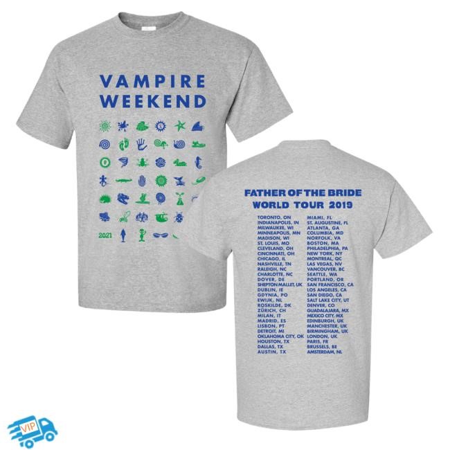 Official Vampire Weekend Merch Store Symbol Tour T Shirt