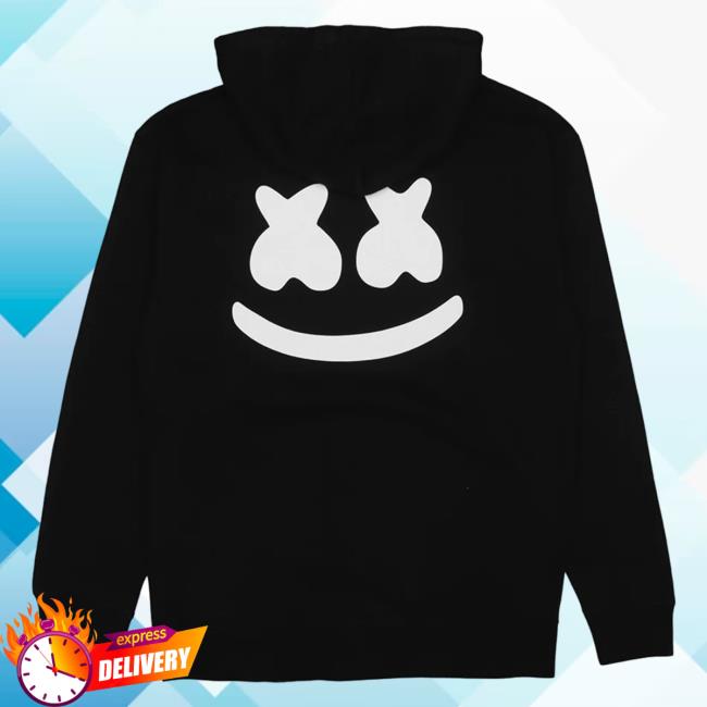 Official Marshmello Merch Store Marshmello Smile Crew neck Sweatshirt Marshmello Apparel Clothing Shop Marshmello