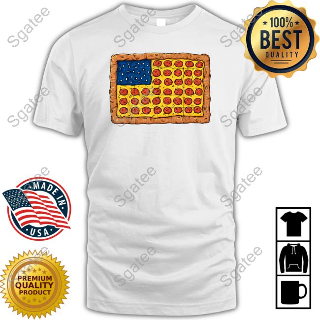 Official Pizza American Flag 4th Of July Funny Food Tee Shirt