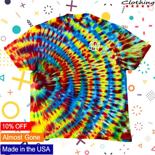 Official The Tie Dye Company Primary Wig Wag Tie Dye Tee Shirt