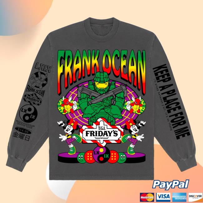Halocean Frank Ocean Tgi Friday's Crewneck Sweatshirt Vintage Grey