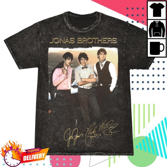 Official Jonas Brothers Merch Store Jonas Brothers Vintage Sunset Photo T-Shirts JonasBrothers