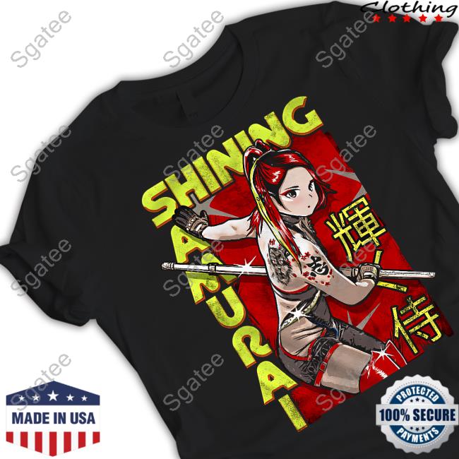 Official Aew Shop Hikaru Shida Shining Samurai Anime Shirt
