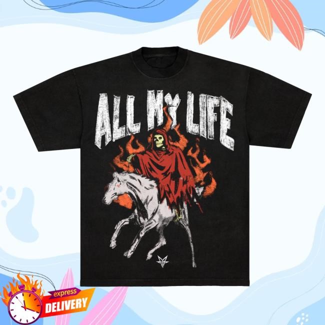 Official Falling In Reverse Merch Shop Reaper Horse Shirt 2024