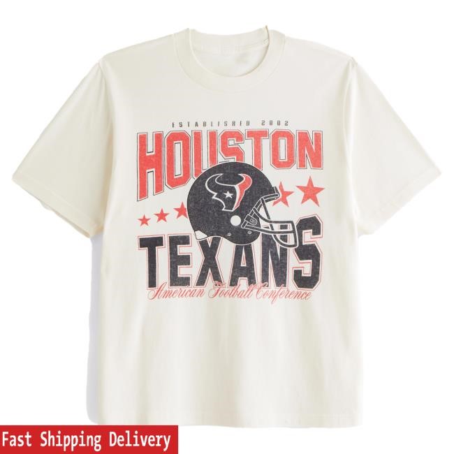 Official Abercrombie And Fitch Merch Houston Texans Vintage-Inspired Graphic Tees NFL by Abercrombie