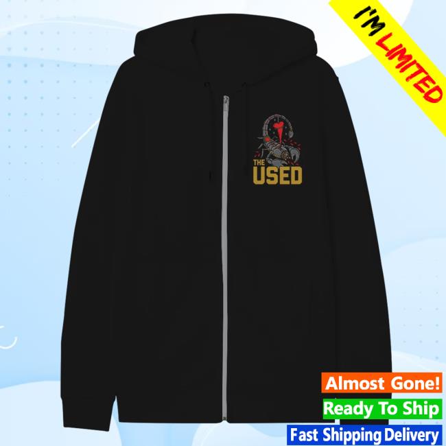 Official The Used Merch Scorpion Zip Up Sweatshirts