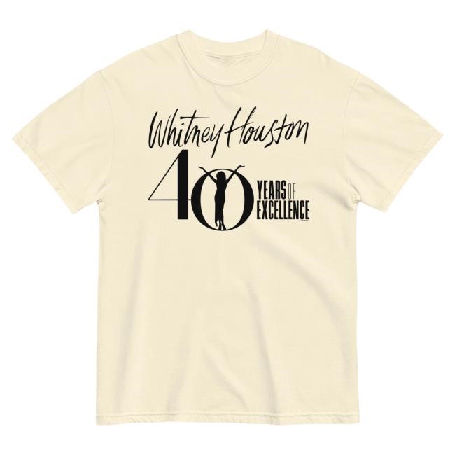 Official Whitney Houston 40 Years of Excellence Top Shirt