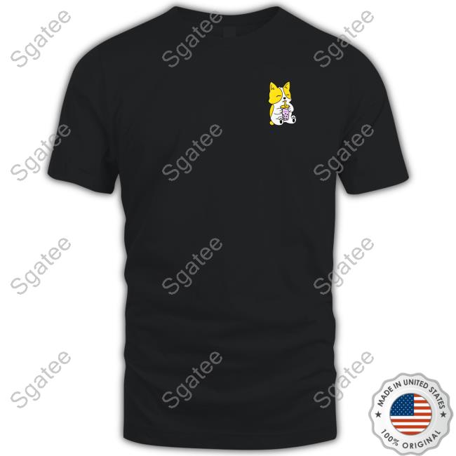 Official Hello Teaspoon Corgi Black Shirt