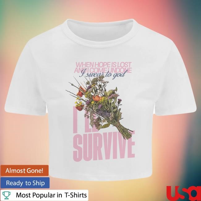 Official Lewis Capaldi Shop Survive Crop White T Shirt LewisCapaldi