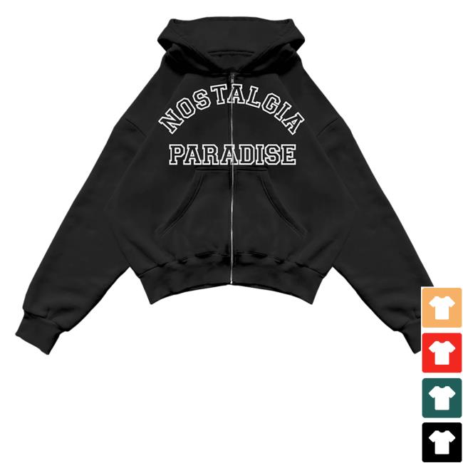 Official Selah Clothing Nostalgia Paradise Zip Up Crew neck Sweatshirt